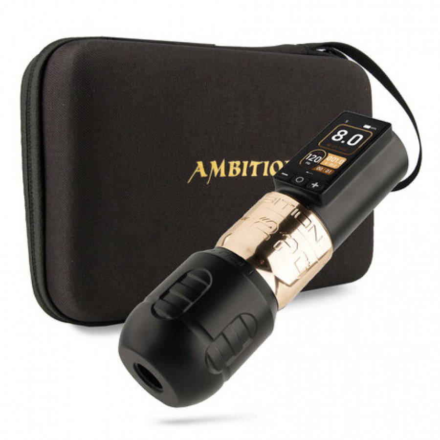 Беспроводная тату машинка Ambition Soldier 270 W Gold