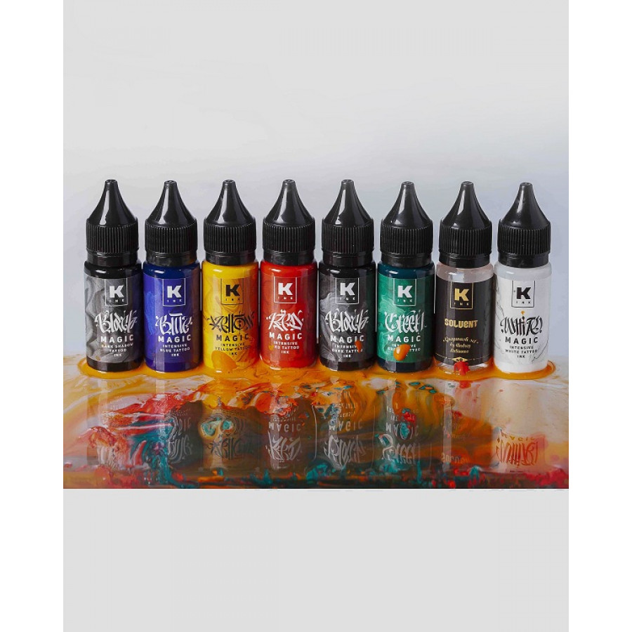 Набор тату краска ink - True Magic - 8 шт по 15 мл