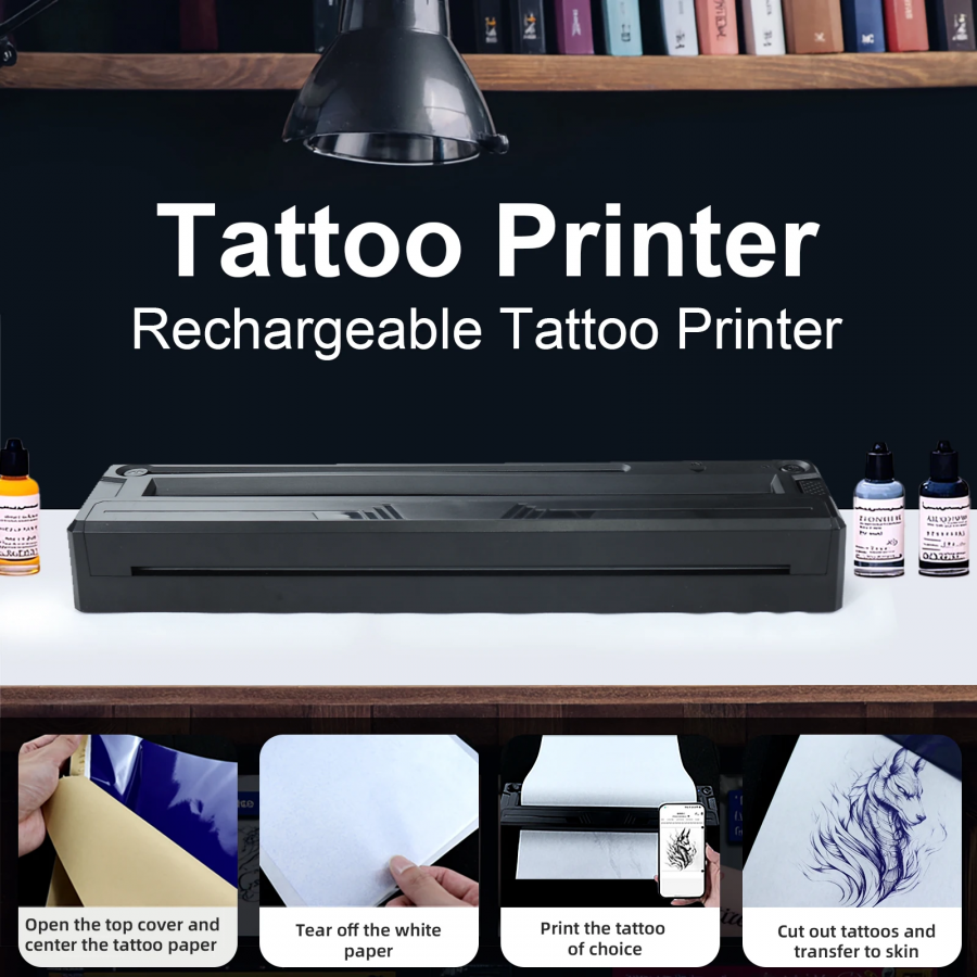 Беспроводной ультра легкий тату принтер King M8 Tattoo Stencil Printer (459 гр)