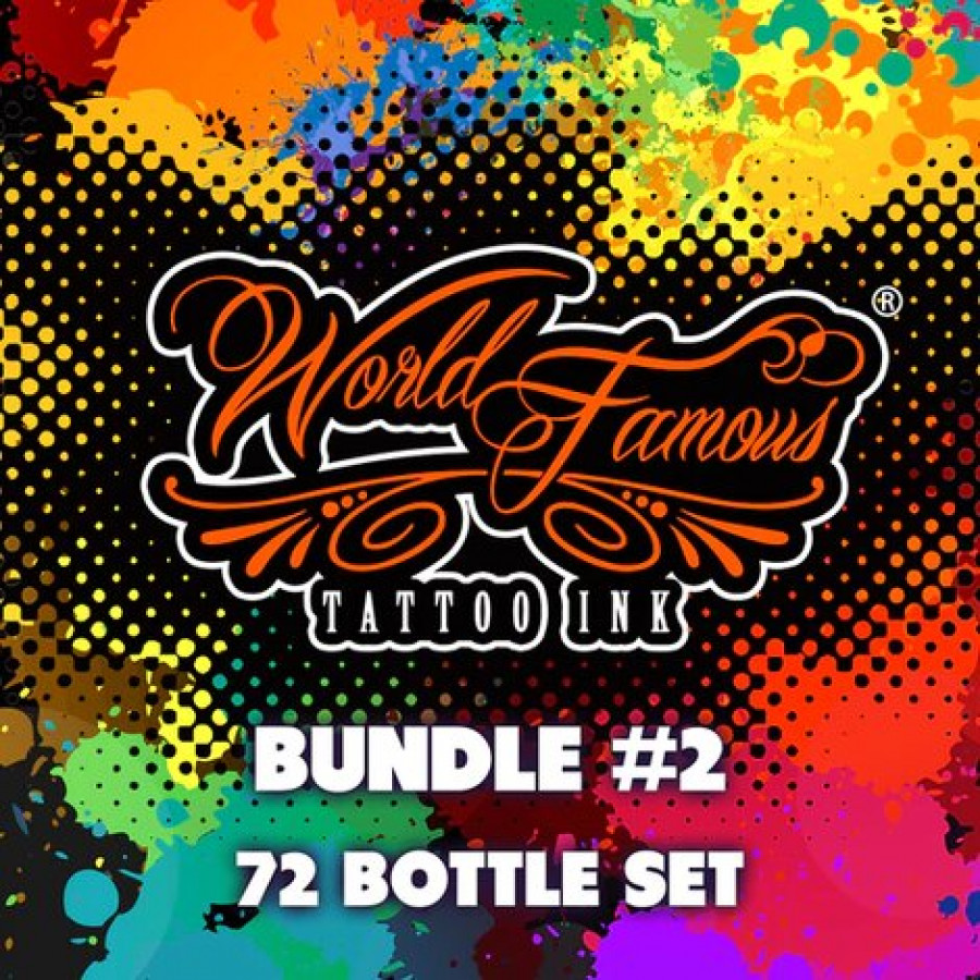 Краска World Famous Tattoo Ink 72 Bottle Color Set